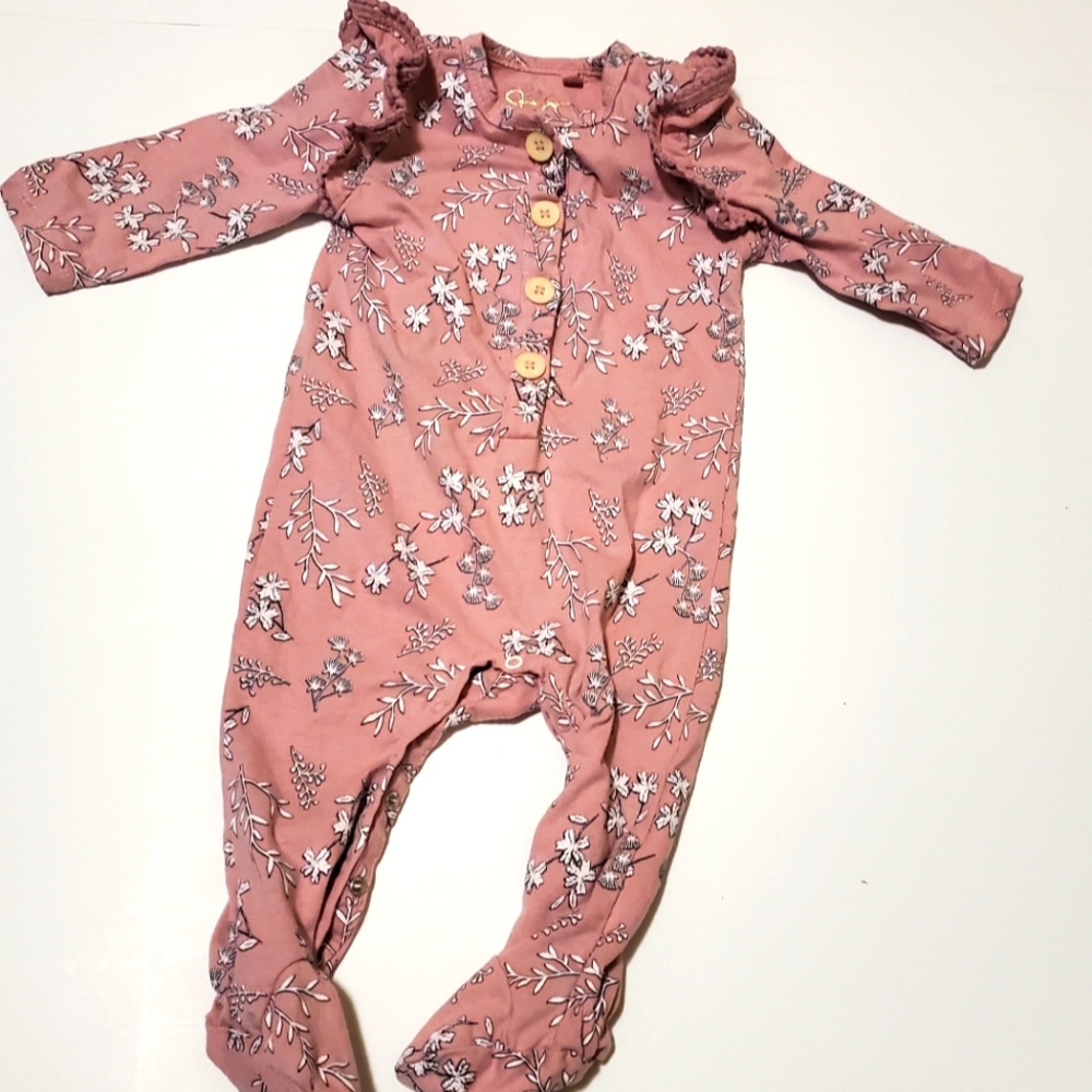 Jessica Simpson Mauve Floral Onsie